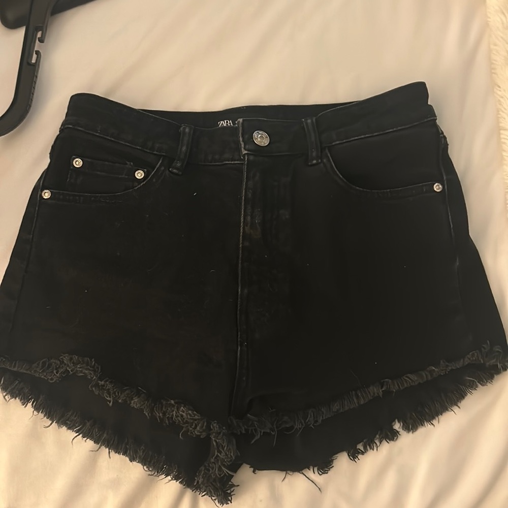 Black Zara Jean shorts
